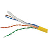 Thumbnail for Patron 250' Cat6 Ethernet Yellow Bulk Network Cable 23AWG 600Mhz UL Bare Solid Copper Wire UTP 250' Yellow