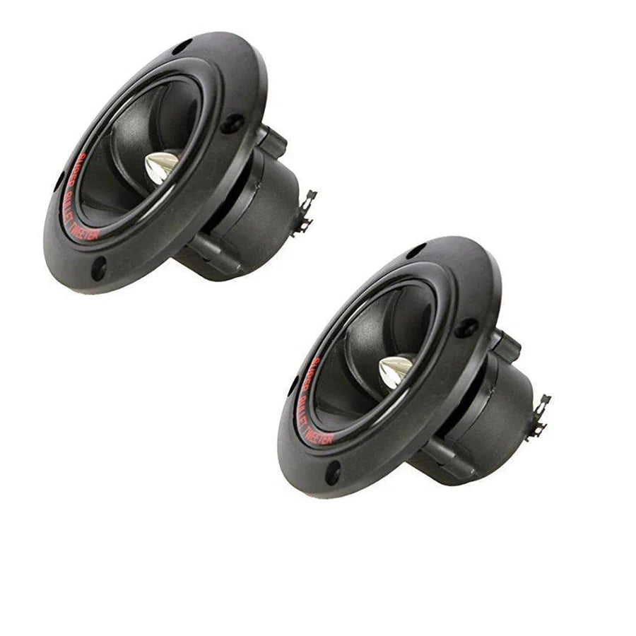 2 MR DJ3.1" Super Round Piezo Bullet Compressor Tweeter TWR400 400 Watts Black