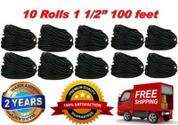 Thumbnail for 100-ft-x-10-black-split-wire-loom-for-cable-protection