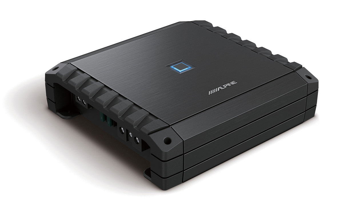 Alpine S2-A60M S-Series Class D 600 W Mono Subwoofer Amplifier + RUX-KNOB.2 Remote Bass Level Control