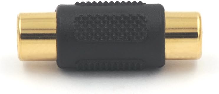 Absolute FF100B-20 10 Pack Audio Video Gold RCA Female to Female Coupler Adapter