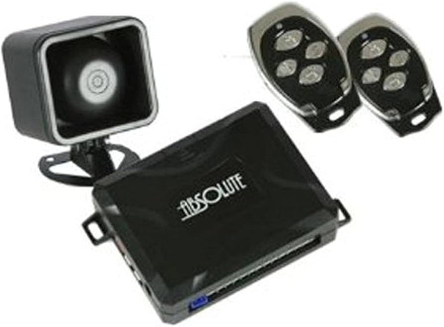Absolute AL510 One Way Car Alarm Keyless Entry 500' Range Two 4 Button Remote control with Blue LED