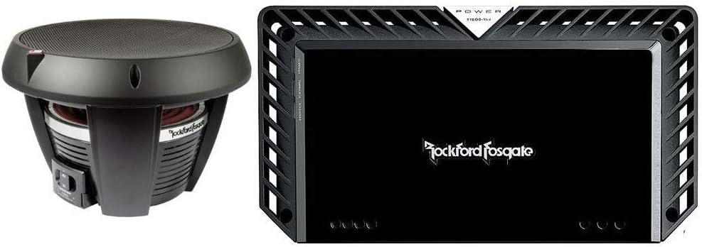 Rockford Fosgate T1500-1bdcp 1500 watts RMS + Rockford Fosgate Power T1D412 12" Subwoofer