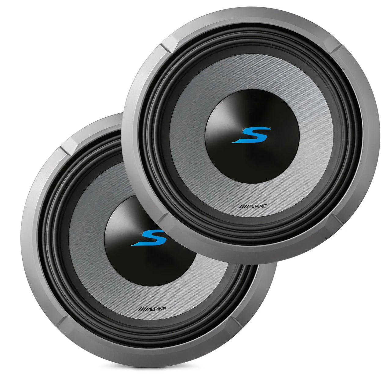 2 Alpine S2-W12D2 1800W 12" Dual 2 ohm Car Subwoofer + KTE-12G.3 Grille