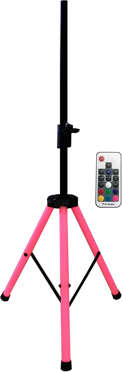 2 Universal Light Up Multi Color LED Speaker Stands w/Remote