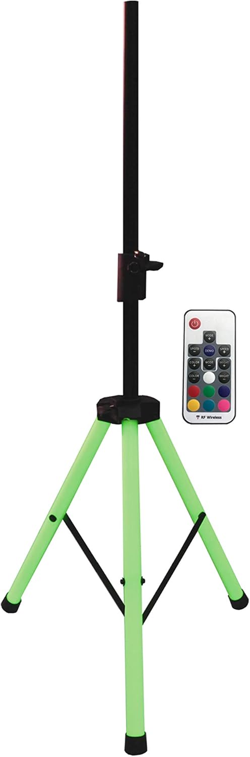 2 Universal Light Up Multi Color LED Speaker Stands w/Remote