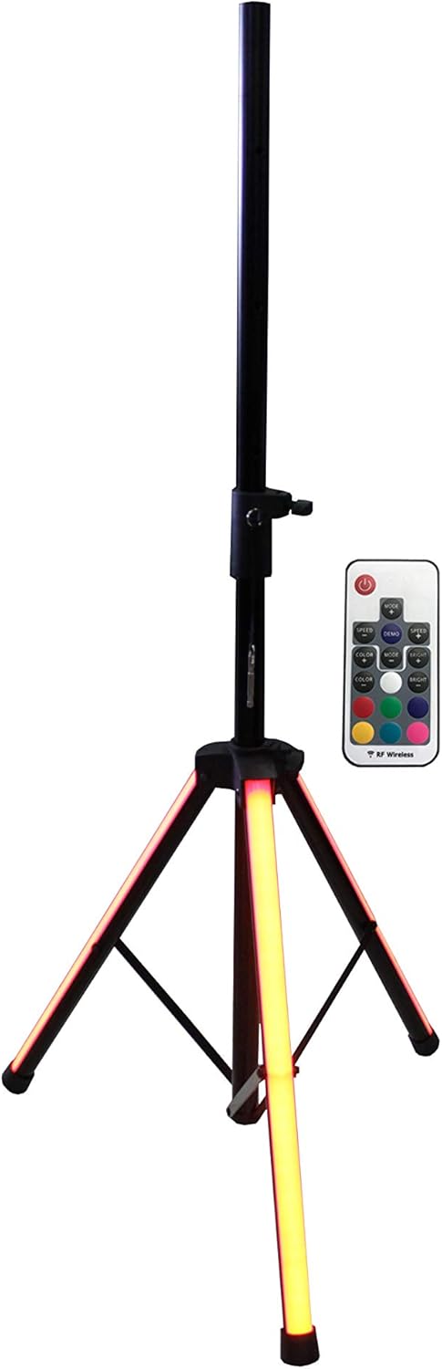 MR DJ SS700LED Color Stand Universal Color-Changing Stand LED Speaker Stand Tripod Telescoping Remote Control