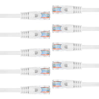 Thumbnail for 10 Cat6a Ethernet Network Patch Cable RJ45 23AWG 600M Solid Copper Wire 3' White