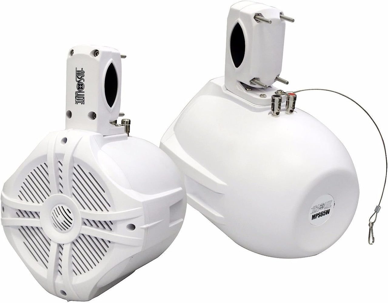 2 Absolute MPS65W Wake Board Speakers<br/>Marine RV 6.5" 200W RMS Wake Tower POD Enclosure Speaker