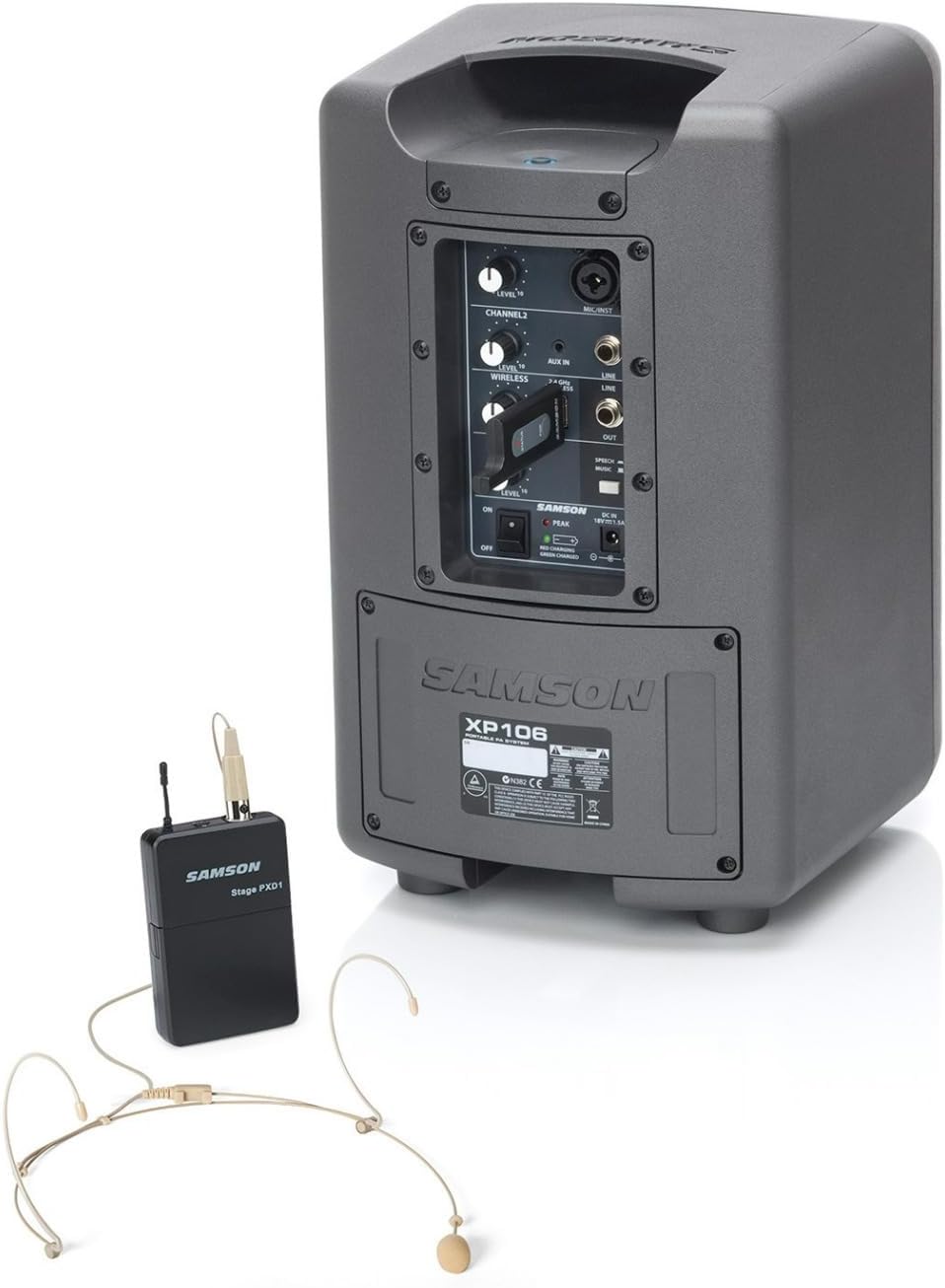 Samson Expedition XP106WDE Rechargeable Portable PA with Headset Wireless System and Bluetooth