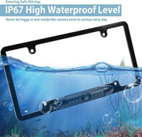 Thumbnail for CAM114 Backup Camera Frame License Plate HD Night Vision Rear View 170° Angle Waterproof Compatible with Jensen Car Radio CAR110W CAR710 CAR710X CAR8000 CAR910W CAR910X CDR7011 CM901MIR CMR2720 CR271ML