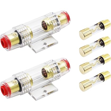 2 Patron Audio PAFU80 80 Amp Inline AGU Fuse Holder Fits 4, 8 & 10 Gauge Wire