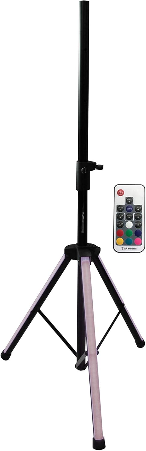 MR DJ SS700LED Color Stand Universal Color-Changing Stand LED Speaker Stand Tripod Telescoping Remote Control