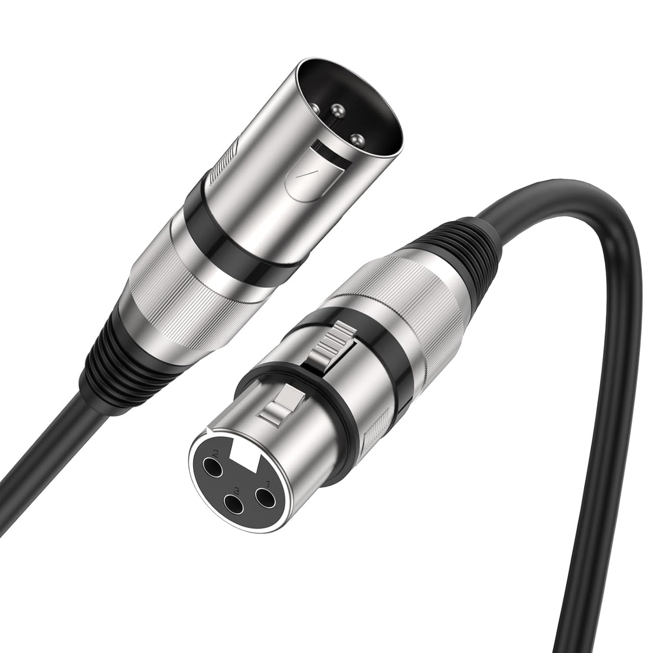 MR DJ CXMXF12 12' XLR Male to XLR Female Microphone Balanced Instrumental Dj XLR Interconnect Cable