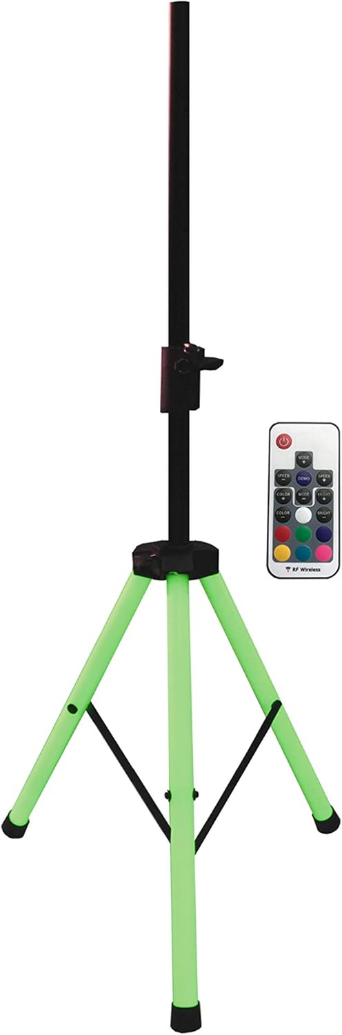 2 MR DJ SS700LED Universal Light Up Multi Color LED Speaker Stands with Remote