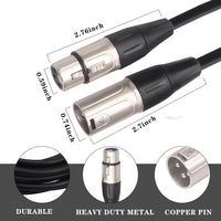 Thumbnail for MR DJ CXMXF50 50' XLR Male to XLR Female Microphone Balanced Instrumental Dj XLR Interconnect Cable