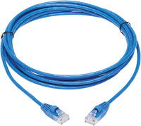 Thumbnail for 2 American Terminal EPC3100L 100' Cat6a Ethernet Network Patch Cable RJ45 23AWG 600Mhz Solid Copper Wire 3' Blue
