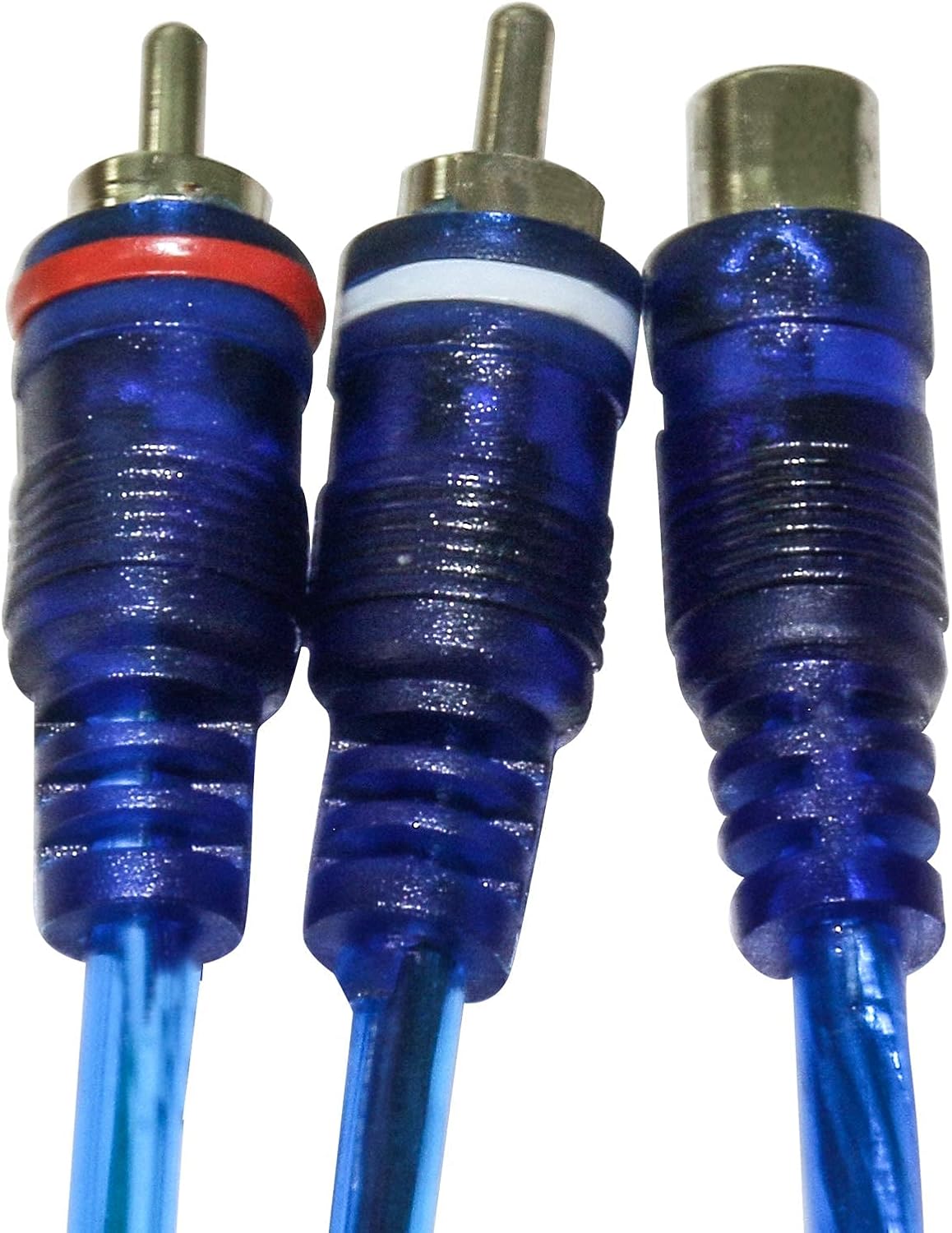 10 Absolute ABC-1F2M BLUE Y-Adapter ABC Series RCA Interconnect Audio Cables