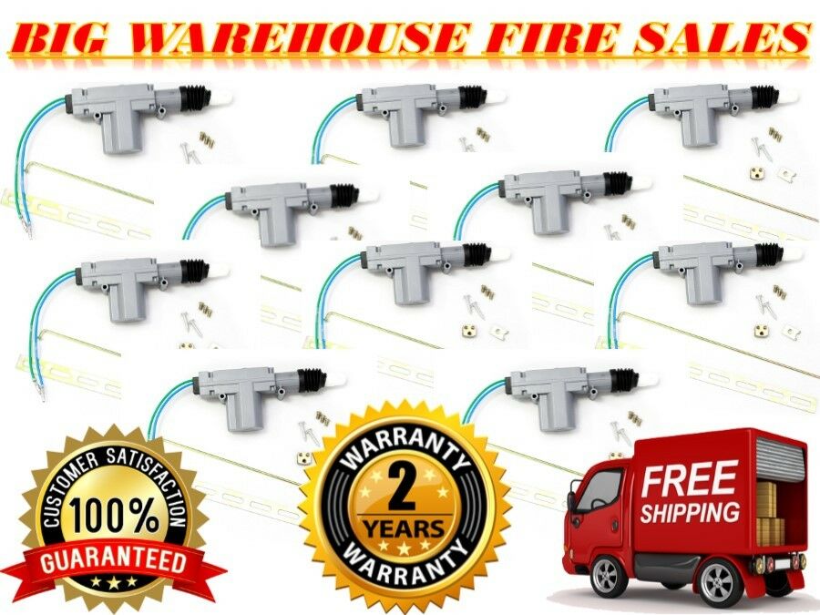 10 AMT HEAVY DUTY Universal Power Door Lock 2 Wire Actuator Motor Kit DLA200