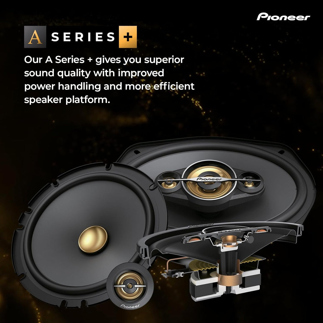 2 Pair Pioneer TS-A6991F 1400W 6x9" 5-way 4-ohm Coaxial Car Speakers with Dual Super Tweeters