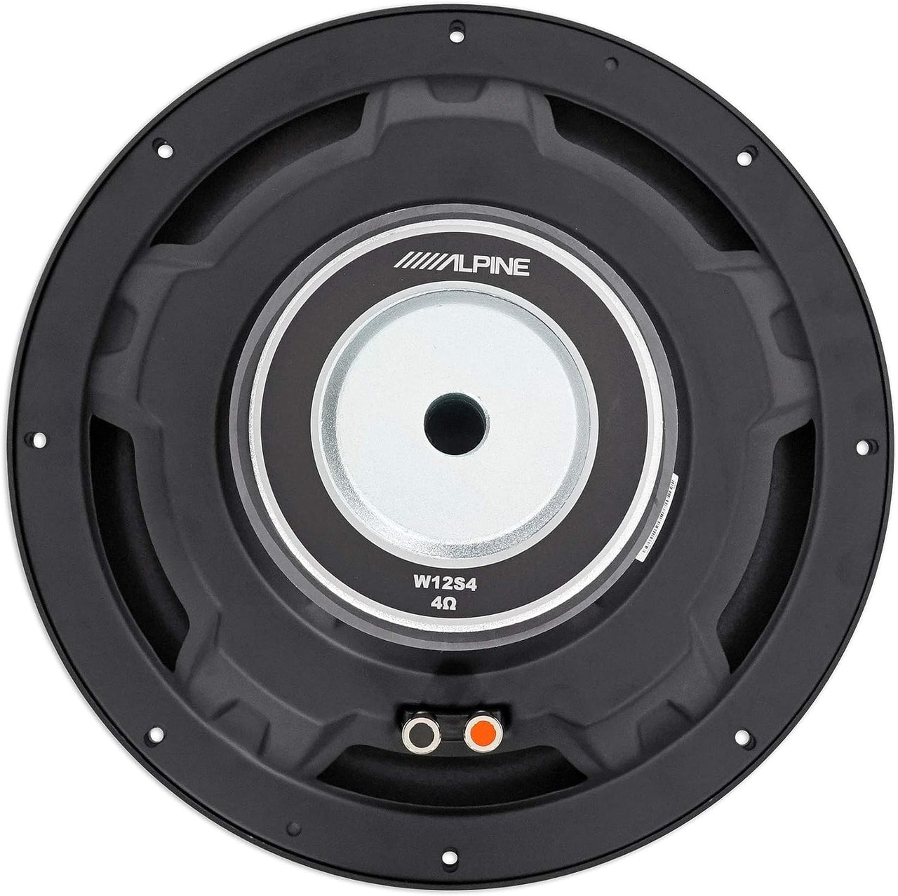 Alpine W12S4 BassLine Series 12" 750W Max (250W RMS) 4-ohm Bass Subwoofer