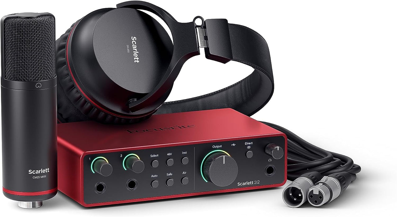 Focusrite Scarlett 2i2 Studio 4th Gen USB Audio Interface Bundle