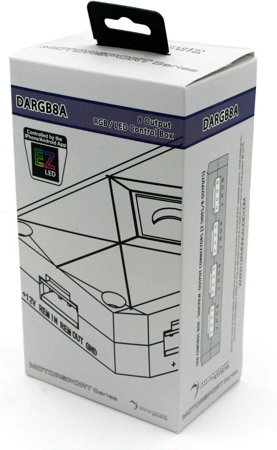 Diamond Audio DARGB8A RGB LED APP Remote Controller Eight Outputs With Remote Trigger