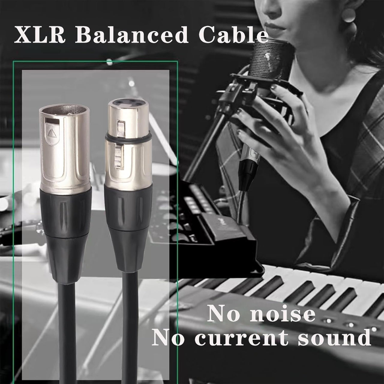 MR DJ CXMXF25 25' XLR Male to XLR Female Microphone Balanced Instrumental Dj XLR Interconnect Cable
