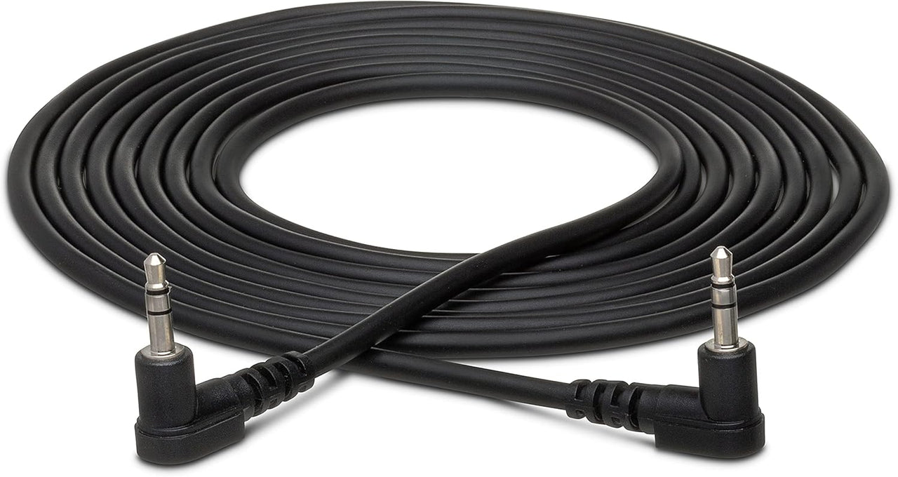 Hosa CMM-105RR Stereo Interconnect Cable Right angle 3.5mm TRS Male to Right angle 3.5mm TRS Male - 5 foot