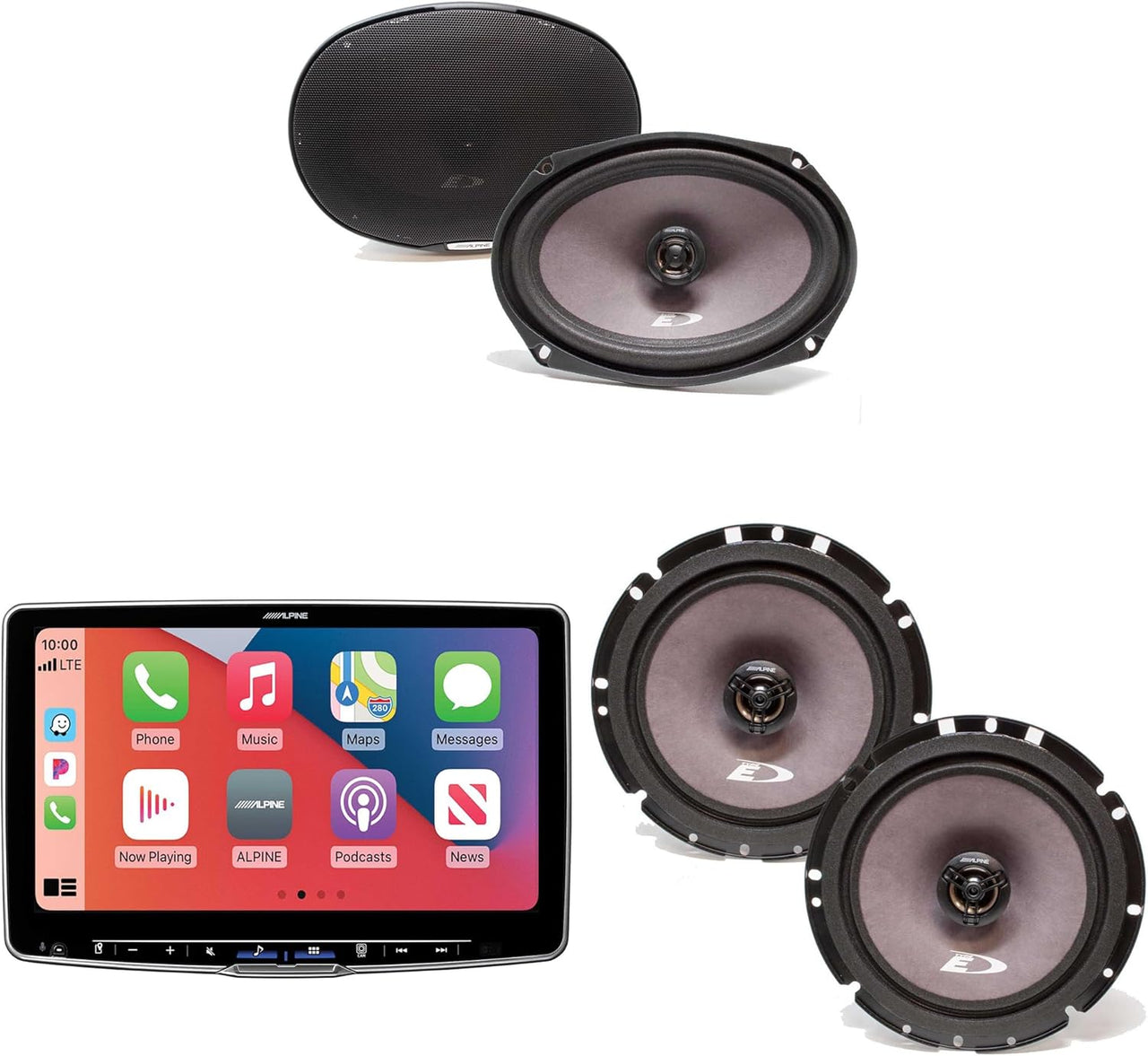 alpine-ilx-f511-car-stereo-multimedia-receiver-and-speaker-bundle