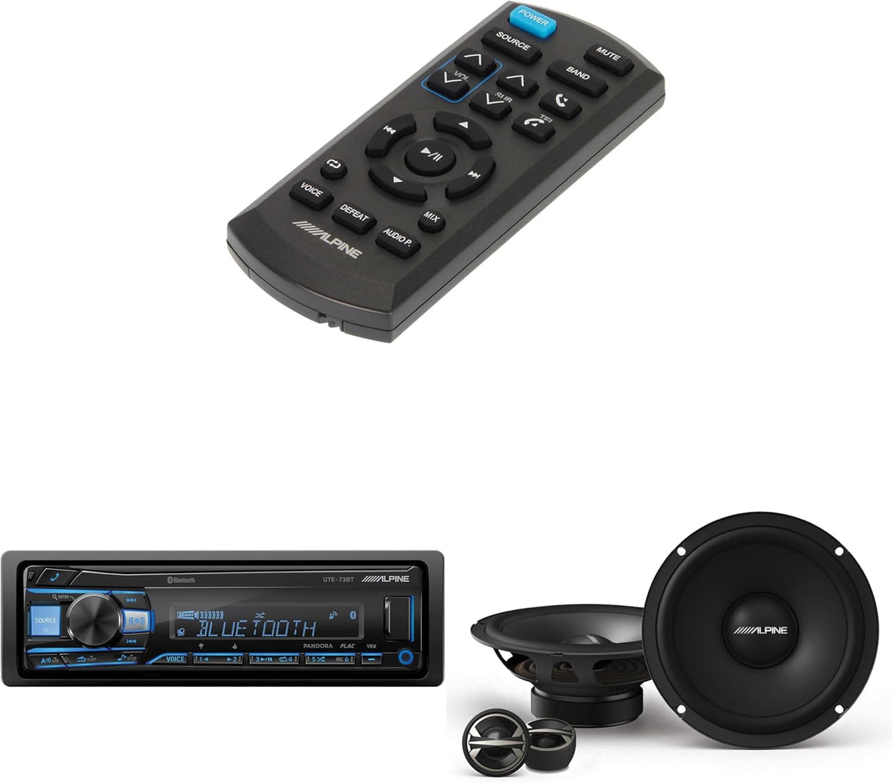 alpine-ute-73bt-receiver-with-remote-and-speakers-set
