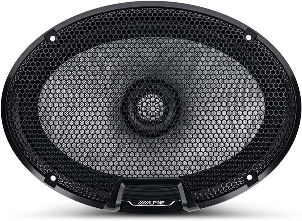 Alpine R2-S69 R-Series 6"x9" 600W 2-Way Car Coaxial Speakers & KIT8 Installation AMP Kit