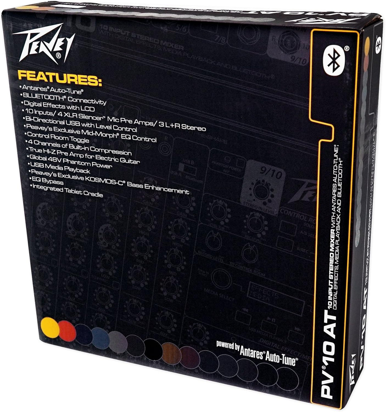 Peavey PV 10 AT 10 Channel Compact Mixing Mixer Console with Bluetooth Auto-Tune pitch correction + PVI 100 Microphone