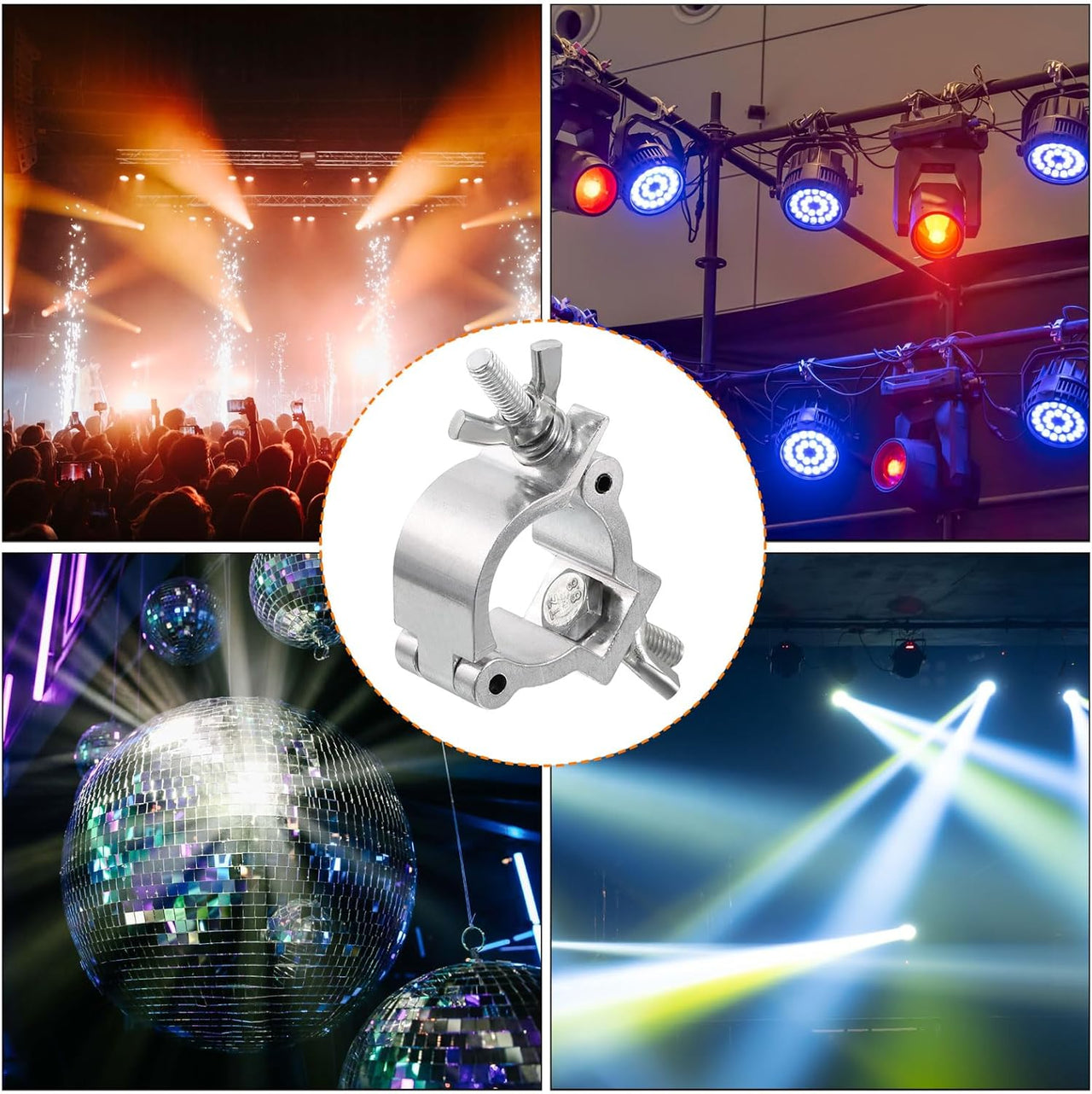 2 MR TRUSS TC4 Universal 2" Pro Aluminum Stage Lighting Clamp Mounting