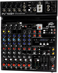 Thumbnail for Peavey PV 10 BT 10 Channel Compact Mixing Mixer Console with Bluetooth + PVI 100 Microphone