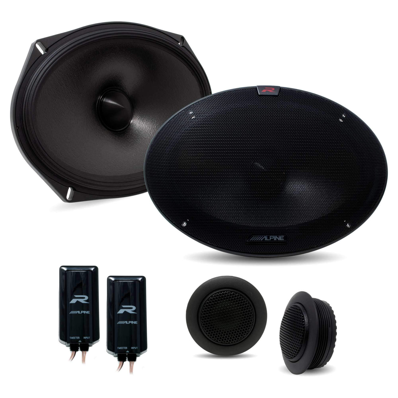 Alpine R-S69C.2 2-Way 600W Peak, 200W RMS R-Series 6x9" Component Speakers