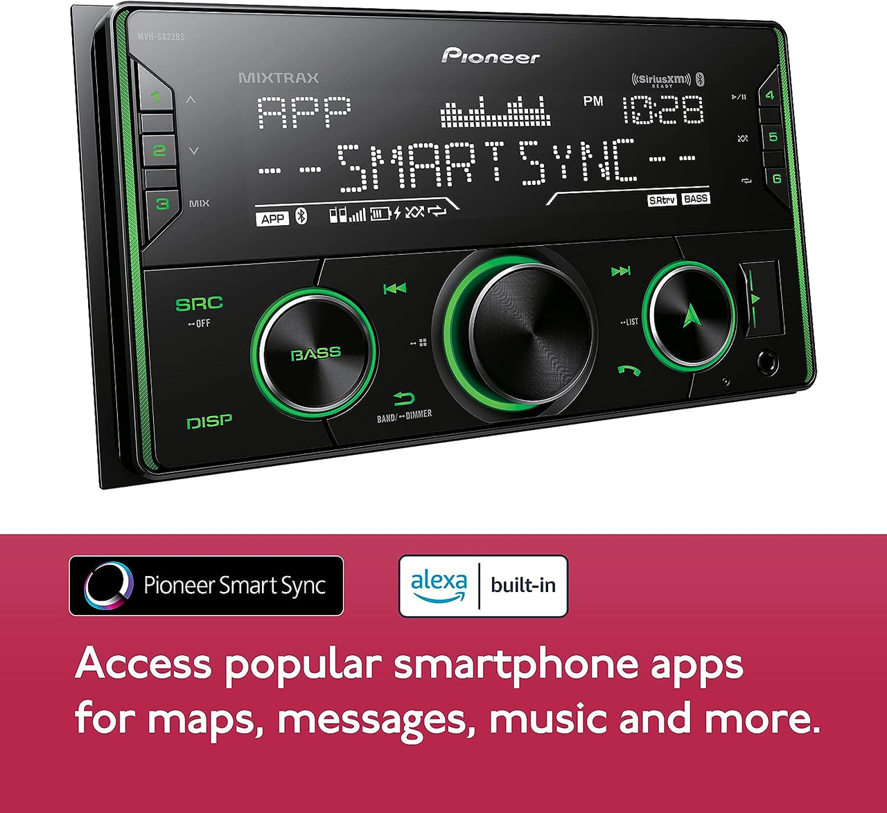 PIONEER MVH-S622BS  Double DIN Digital Media Receiver Enhanced Audio