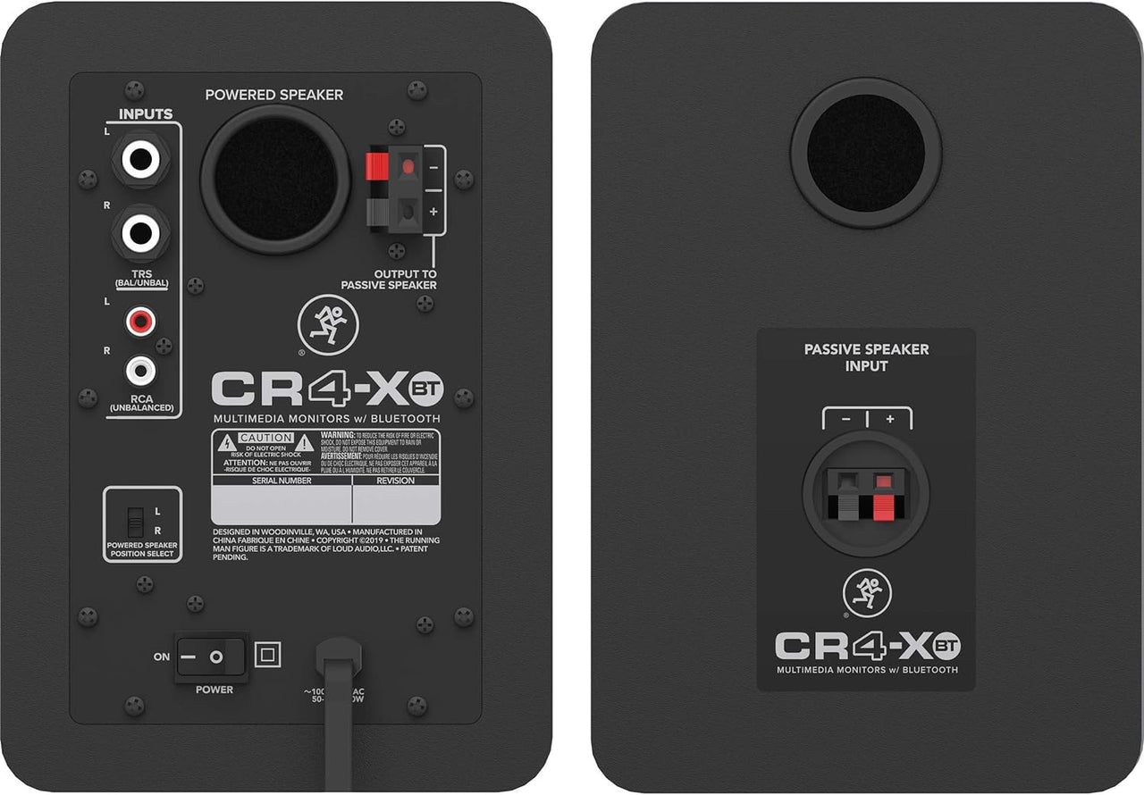 Mackie CR4-XBT 4" Active Powered Studio Monitor Speakers with Bluetooth Pair
