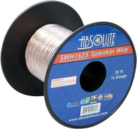 Thumbnail for Absolute USA SWH1625 25' 16 Gauge Car Home Audio Speaker Wire Cable Spool