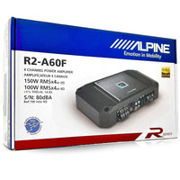 Thumbnail for Alpine R2-A60F 4 Ch 600 Watt Car Amplifier & RUX-KNOB Bass Knob & KIT4 AMP Kit