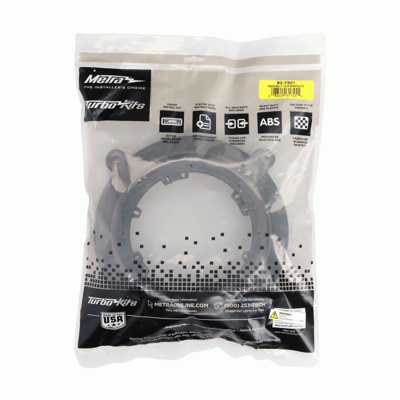 Metra 82-7501 6" - 6-3/4" Front Speaker plates for 2013 - 2023 Mazda Vehicles