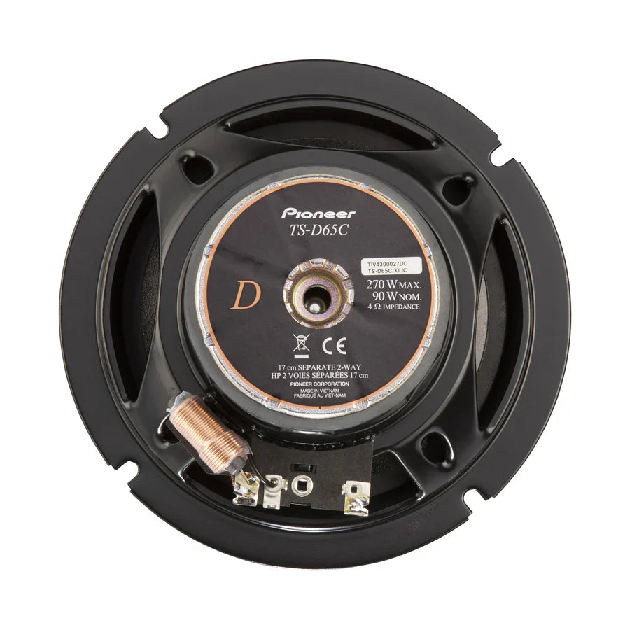 Pioneer TS-D65C 6.5" D Series 2-way 4-ohm Component Speaker System