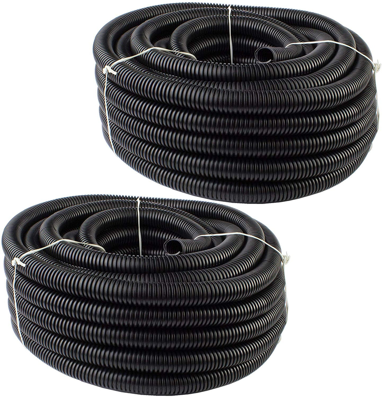 100 FT 1/2" 13mm (2x 50 FT) Split Wire Loom Conduit Polyethylene Tubing Black Color