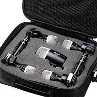 Thumbnail for Cad Audio Stage7 Premium 7-Piece Drum Instrument Mic Pack Vinyl Carrying Case + 4 Microphones Cables