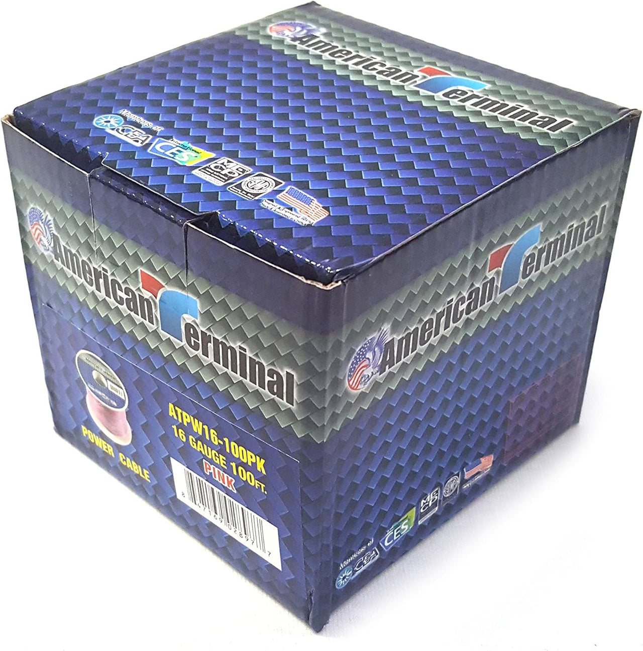 American Terminal ATPW16-100PI 16GA 100' Pink Primary Remote Power Ground Wire