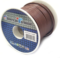 Thumbnail for American Terminal ATPW16-100BR 16GA 100' Brown Primary Remote Power Ground Wire