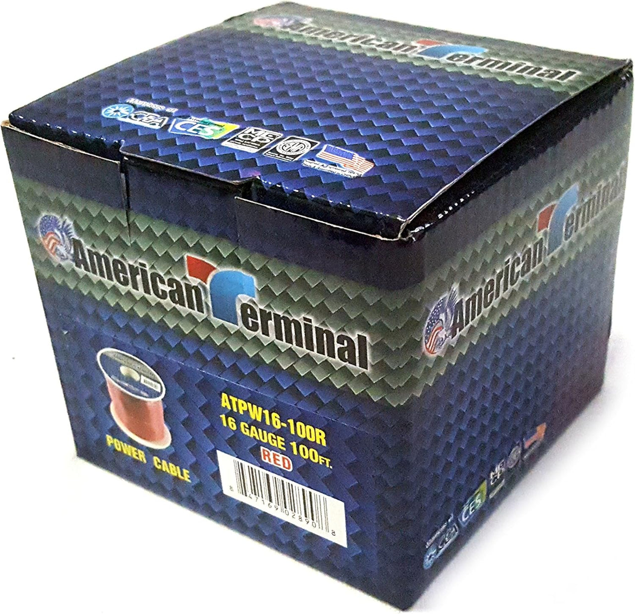 American Terminal ATPW16-100R 16GA 100' Red Primary Remote Power Ground Wire