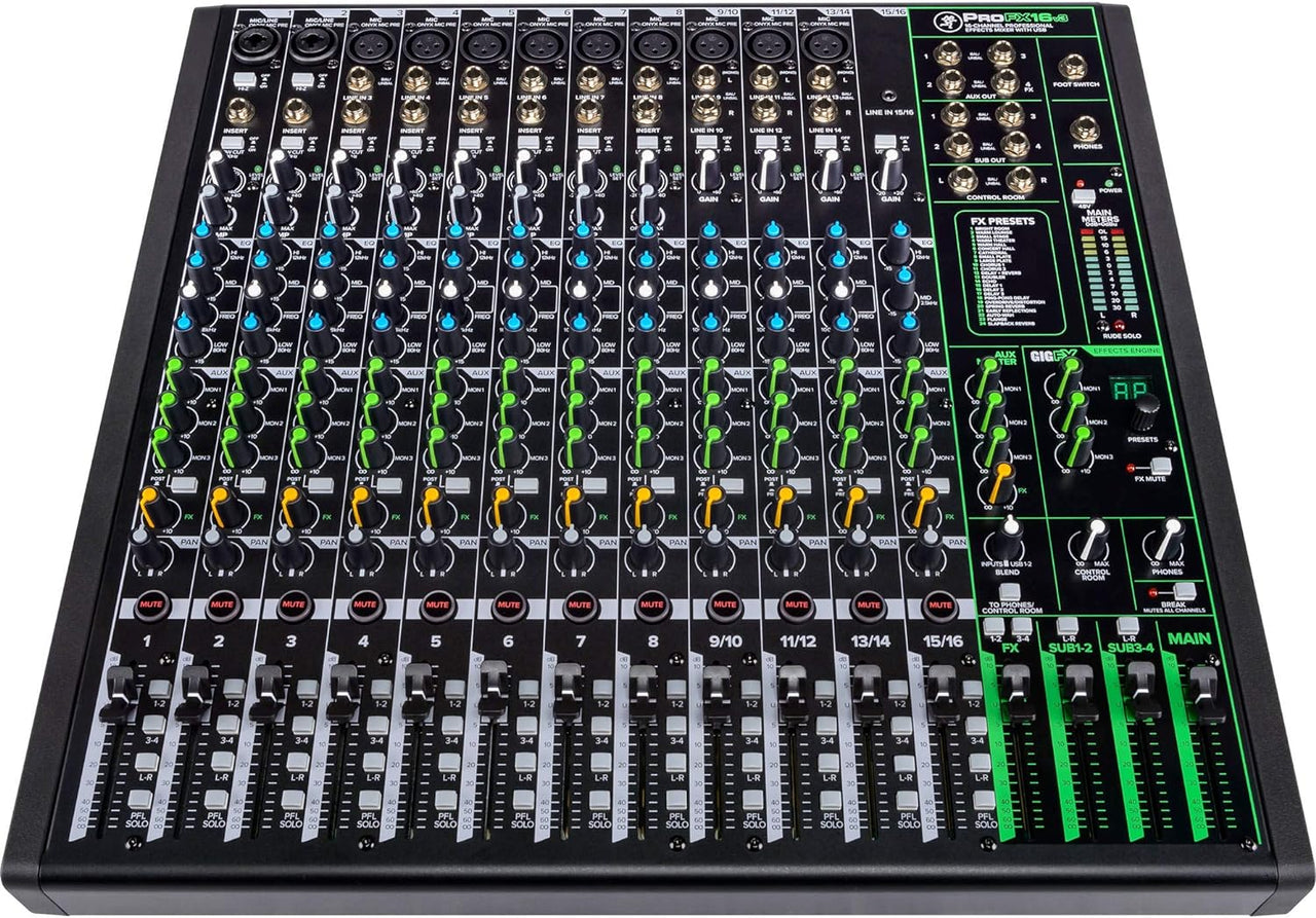 Mackie ProFX16v3 16-Channel Effects Mixer + Rackmount Kit