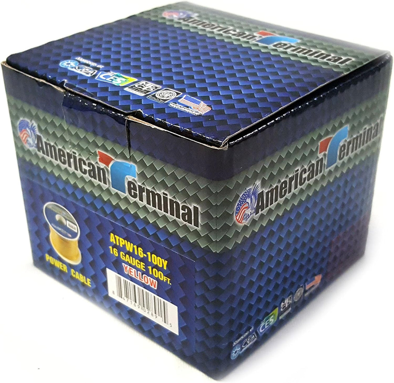 American Terminal ATPW16-100Y 16GA 100' Yellow Primary Remote Power Ground Wire