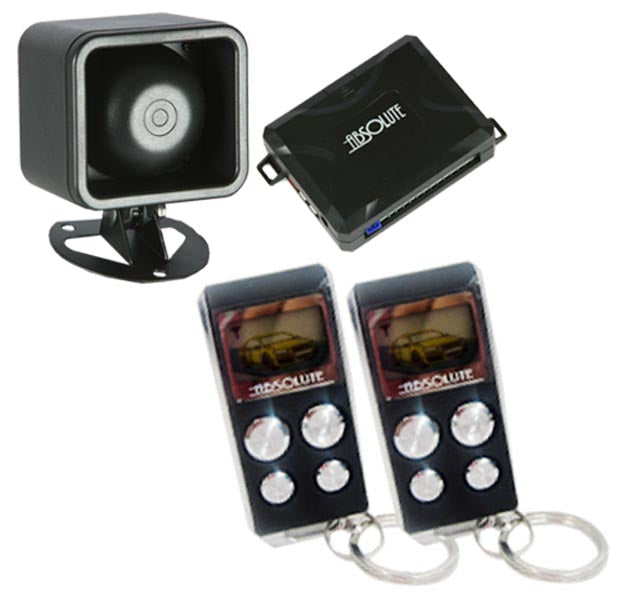 Absolute AL810 Car Alarm Keyless Entry 500' Range Two 4 Button LCD Remote control